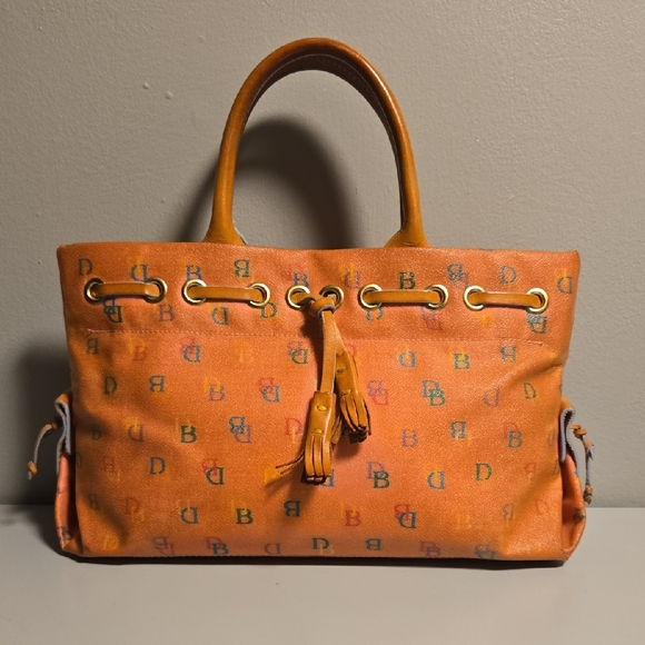 Dooney & Bourke Handbags - Dooney & Bourke Signature Shoulder Bag Orange Multi Color